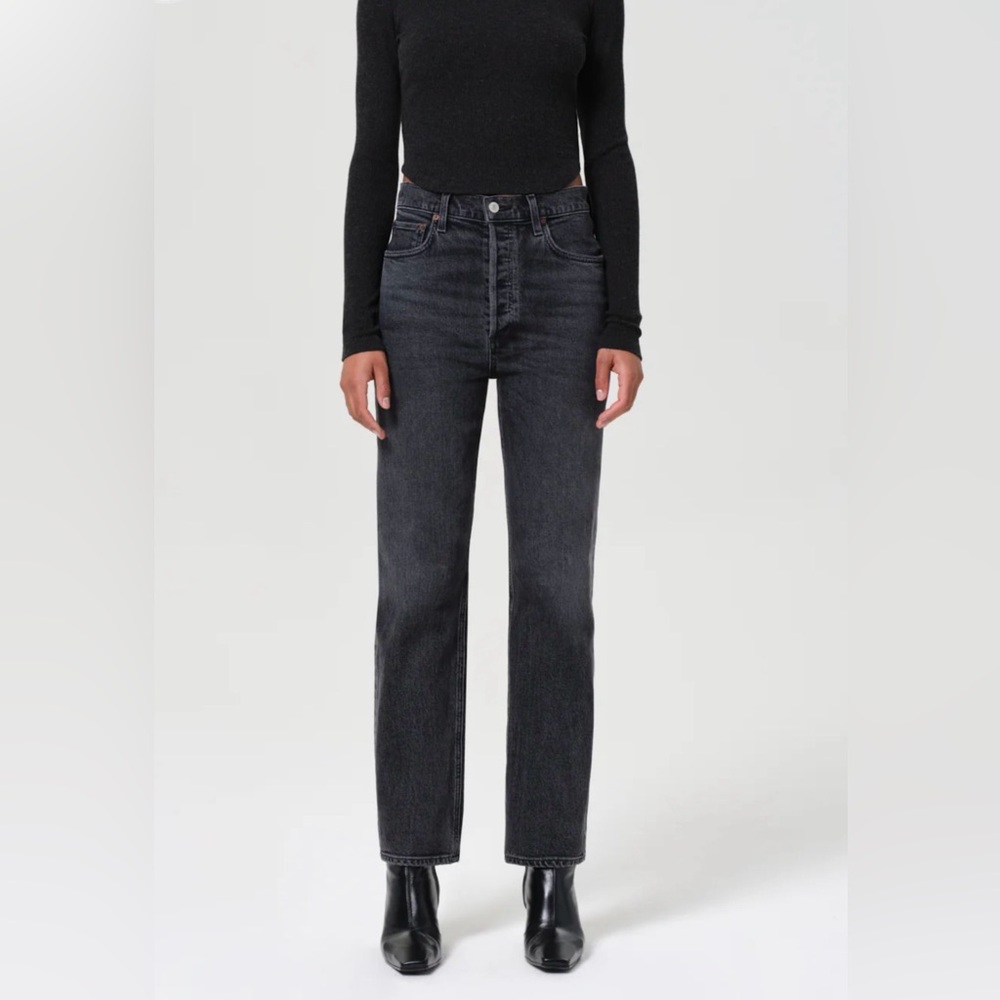 Agolde washed black 90s pinch waist